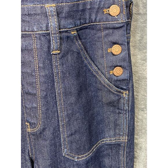 Madewell Overall Medium Flea Market Flare Denim in Dark Washed indigo Baggy Y2K - Picture 2 of 13